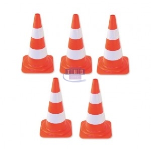 Lot de 5 cônes de signalisation 50 cm