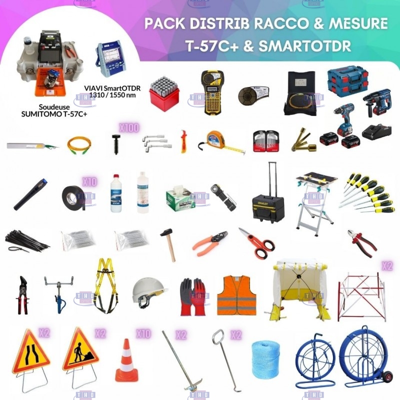 Pack FTTH Distrib Racco & Mesure T-57C+ SmartOTDR