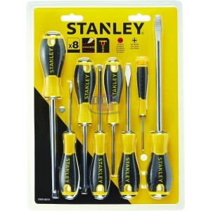 Lot de 8 tournevis Stanley Plat & Ph