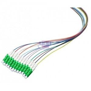 Lot de 12 Pigtails fibre optique monomode colorés G652D LC/APC