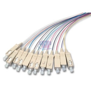 Lot de 12 Pigtails fibre optique colorés multimode OM3 SC/PC