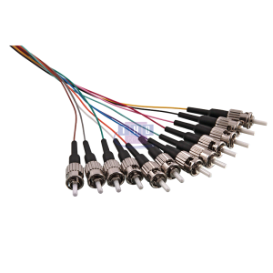 Lot de 12 Pigtails fibre optique colorés multimode OM3 ST/PC