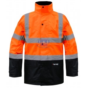 Parka 4 en 1 haute visibilité Orange